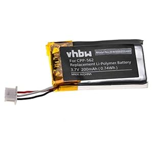 vhbw Li-Polymer batterij 200mAh (3.7V) voor draadloze hoofdtelefoon Sennheiser DW Pro 30, DW Pro1, DW Pro2, DW Pro2 ML…