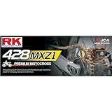RK Racing Chain 428MXZ1-134 Steel 134 Link Heavy Duty Racing Chain with Connecting Link