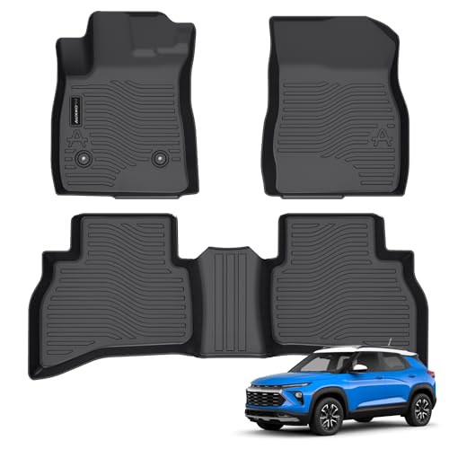 All Weather Floor Mats Fit for Chevrolet Chevy Trailblazer AWD 2021-2025 2026 TPE Rubber Liners Trailblazer AWD 2021-2025 2026 Accessories Set All Season Guard Odorless Anti-Slip Floor Mats