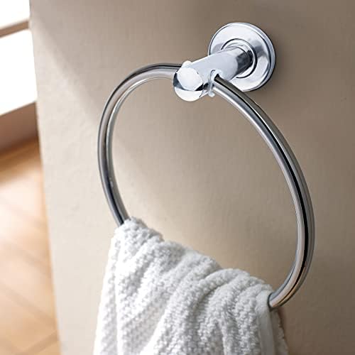 Contemporary Bathroom Hand Towel Ring, Stainless Steel Swivel Towel Holder Racks, Wall Mount Bathroom Hardware Round Towel Hanger towel ring UK