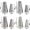Tumtanm 8-Pack Stainless Steel Piping Tips - Open Star Nozzles For Cake Decorating & Baking