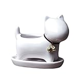 gartentisch weiß rund Material: Porzellan/Keramik. UPERE Sukkulenter Blumentopf, weiß, Keramik, Hund mit Glocke