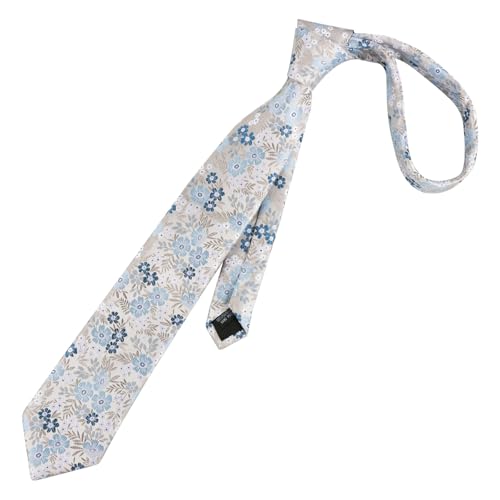 Image of Alizeal Mens 3.15'' Natural Flower Pattern Tie with Floral Pocket Square Set