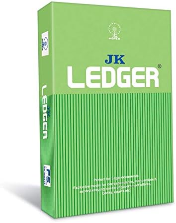 GreenWay Green Way JK Green Ledger Paper (500 Sheets, 80 GSM, 1 Ream), 215x345 mm