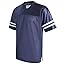 White Stripe-navy Blue Jersey