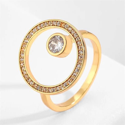 Anneaux zircon grand cercle scintillants à l'éclat durable