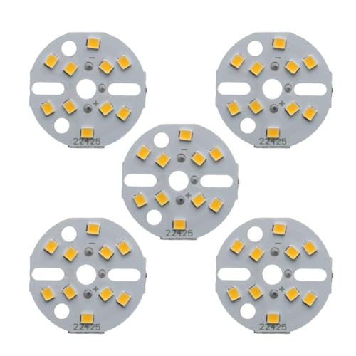 Bztoolbox 5Pcs 5W LED Chip Bulb Super Bright High Power or Floodlight, 5730 300mA for Replacement LED Downlights, Track Lights