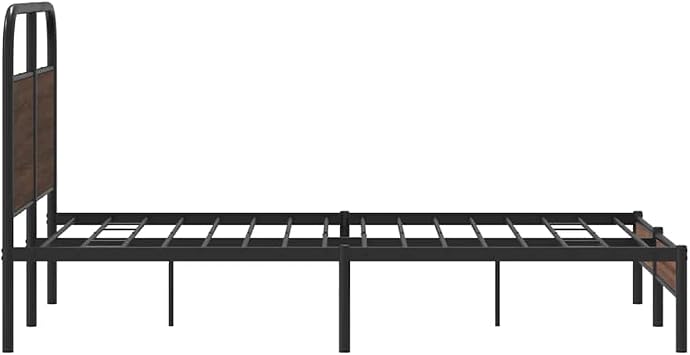 vidaXL Bed Frame without Mattress 120x200 cm Brown Oak Engineered Wood
