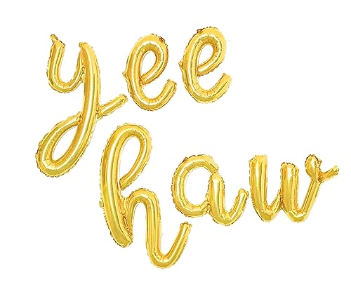 Birthday Party Balloons Yee Haw Balloons Gold Yee Haw Banner for Western Cowboy Birthday Decorations