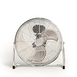 CREATE / AIR FLOOR RETRO/Ventilador industrial de suelo cromado/Ventilador 12 pulgadas,flujo de aire potente, 3 velocidades,silencioso,ligero, patas antideslizantes, 55W
