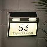 HOUSE SIGNS DIRECT - House Numbers Plaques With Solar Light House Signs Door Number For Wall With Light Name Plaques For Outside - Image 3