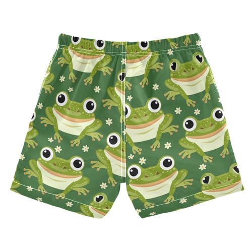Boys Swim Trunks Green Frogs Theme Beach Board Shorts Quick Dry Swimsuit Toddler Kid Teen2