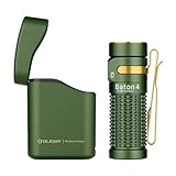 OLIGHT Baton4 Kit 1,300 Lumens LED Magnetic Charging Rechargeable Torch with Type-C Charging Case and Smart Indicator EDC Pocket Flashlight for Outdoors, Indoors and Searching(OD Green)