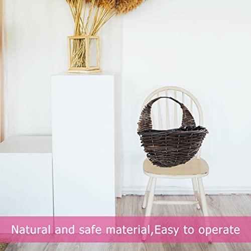 Yardwe Hanging Basket Hanging Basket Wall Basket Woven Wall Planter Rattan Wall Planter Wicker Hanging Planter Wall Flower Pot Half Round Rattan Hanging Basket Wall Basket Wall Basket #TOP6