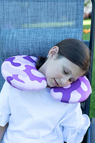 Scootz Travel Pillow For Children - Airplane Neck Pillow For Kids - Childrens Plush Toy Pillow (Pink Camouflage) #TOP3