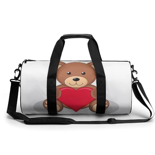 Sac de sport compact ours en peluche 45cm sac week-end robuste