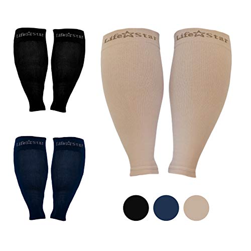 LifeStar Premium XXL Wide Calf Compression Sleeves, Comfortable Gradient Support, Prevents Swelling, Pain