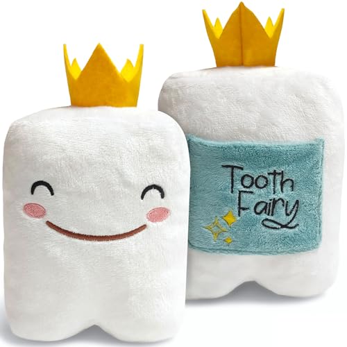 Cairn Tooth Fairy Pillow for Boys and Girls - Soft Plush Tooth Fairy Box Alternative with Pocket - Modern Keepsake Gift for Kids Losing Teeth - Squishable Stuffed Animal Co