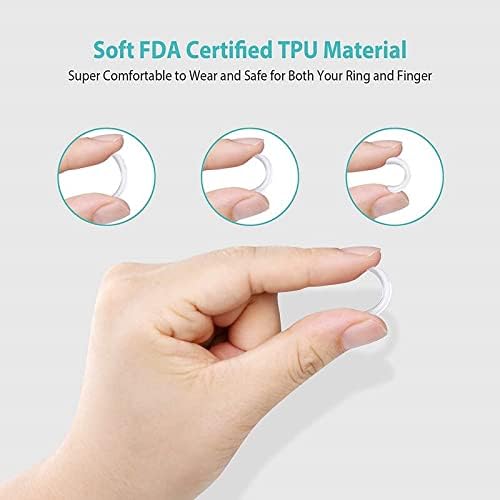 Invisible Ring Size Adjuster for Loose Rings-8 Pack,8 Sizes,Jewelry Ring Sizer Reducer Spacer Ring Guard for Any Rings