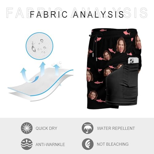 Custom Swim Trunks for Men, Fun Personalized Beach Shorts with Photos, Customized Board Shorts Gift for Summer4