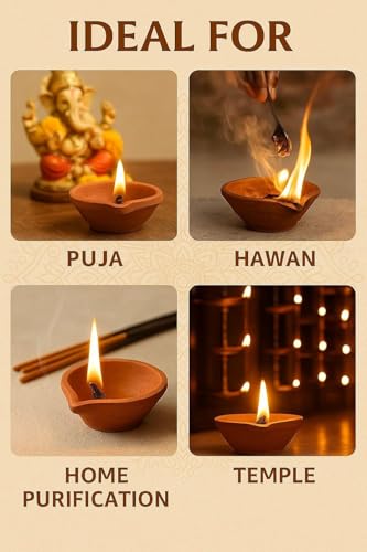 Image of Puja Ghar Pure & Original Desi Cow Dung Cake /uple /kande | Pack of 10 | Natural Holy Cow Dung for Pujan, Hawan & Religious Ceremonies | Round 3 Inch, Eco-Friendly, Smokeless Spiritual Fuel