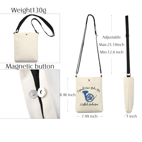 BNQL Blue French Horn Gift Crossbody Bag French Horn Gifts Himym Gifts Himym Tv Show Fans Gift Blue French Horn Crossbody Bag2