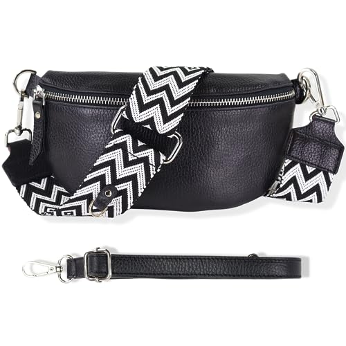 Blade Bauchtasche Damen Echtleder, stylische Gürteltasche Damen mit...