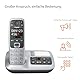 Gigaset E560A - Schnurloses Senioren DECT-Telefon - Mobilteil mit Anrufbeantworter - Farb-Display - Freisprechfunktion, Grosse Tasten, Telefon mit SOS Taste, Analog Telefon, platin [Deutsche Version]