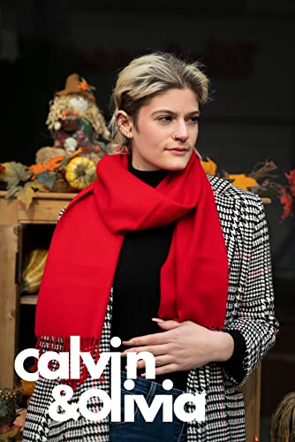 Calvin & Olivia Soft Cashmere Feel Scarf Unisex Classic Winter Scarves For Men Women Amazon Christmas Red thumb #6