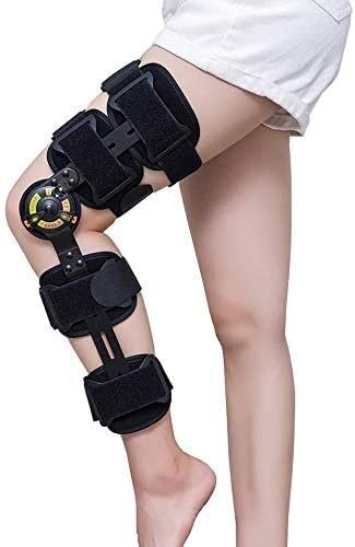 NGDFGR Hinged Knee Brace For Meniscus Tear Hinged Knee Brace, Universal Telescoping Rom Knee Orthosis Support Immobilizer Protector Adjustable Leg Stabilizer For Post Operative