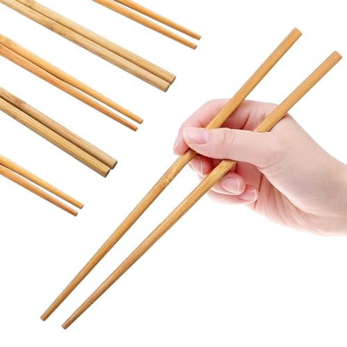 Bacchette per Sushi in Bambù Naturale 5 Paia | Riutilizzabili ed Ecologiche – Design Giapponese Tradizionale – Posate Orientali Senza Vernici per Sushi, Ramen, Noodles – Art. 74192