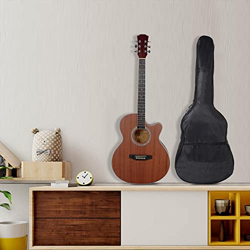 Image of BLUEBERRY B-40, Sapele Wood Truss Rod Acoustic Guitar Kit, Bag, Strap, One Pack Strings And Picks - 40 Inch (Classic Brown)