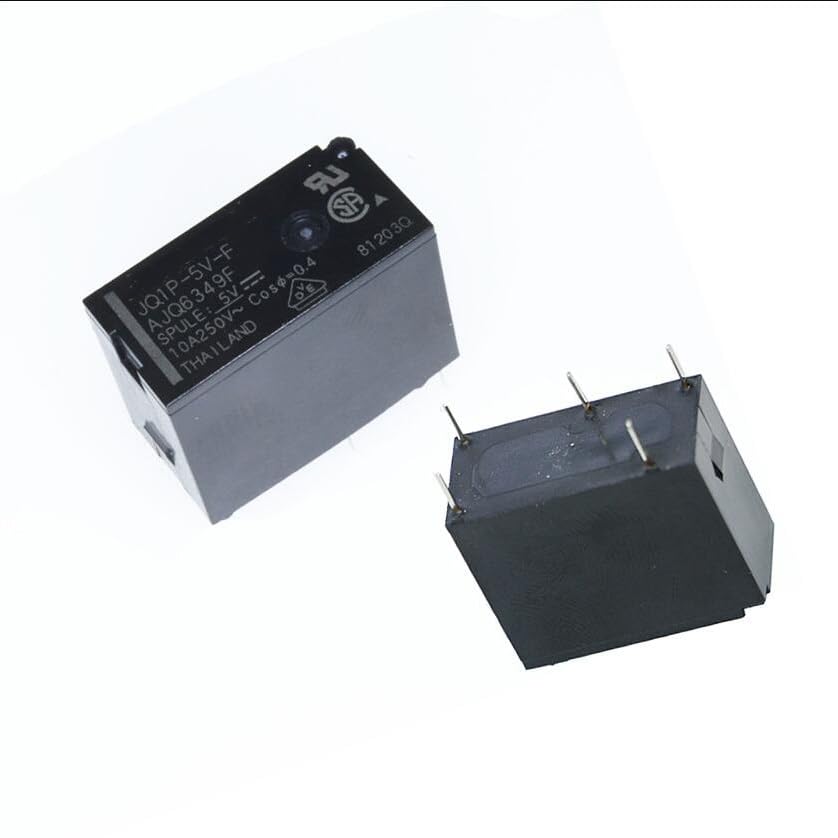 Relais 5V JQ1P-5V-F miniature de 10A pour circuit imprimé 5 broches x10