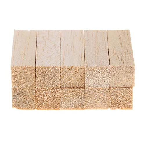 BNF®2x10 Pieces Square Balsa Wood Stick Block Unfinished Woodcraft Dowel Rod 50mm|Crafts | Multi-Purpose Craft Supplies | Crafting Pieces | Wooden Pieces-image-17