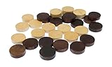 Damespielfiguren aus Holz Durchmesser: 2,7 cm