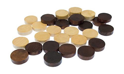 Preisvergleich Produktbild Dame Spielfiguren Set, Holzfiiguren, Spielfiguren aus Holz, Dame Figuren, Zubehör, Ersatzfiguren