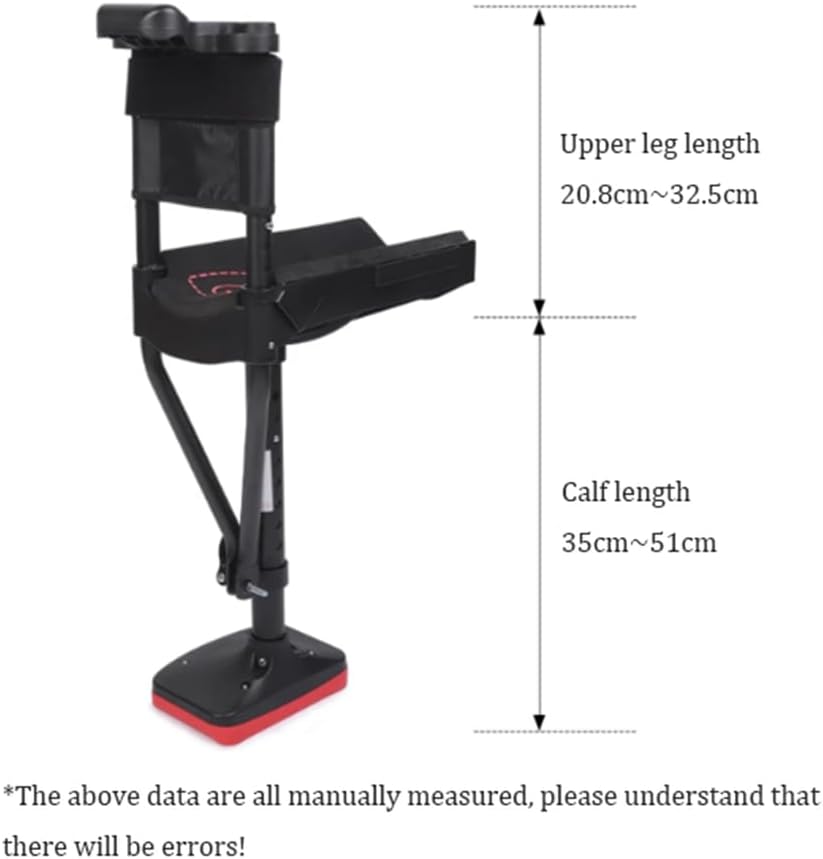 Hands Free Crutch, Ankle Fracture Walker Height Adjustable Knee Crutches for Adults Non-Slip Assistive Device Walking aids,Leg Support,Freedom Leg Brace,Right Leg