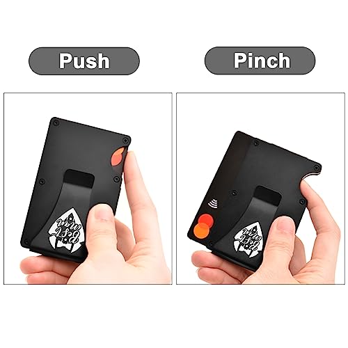 Groomsmen Proposal Gifts Engraved Best Man Wallet Best Man Gifts Aluminum Metal Slim Minimalist Wallet for Wedding Groomsmen Credit Card Holder with Money Clip Black4