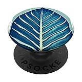 Monstera Leaf Blue Cyanotype Vintage Graphic Looks