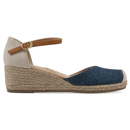WHITE MOUNTAIN Women's Maintain Mini-Heel Espadrille Sandal3
