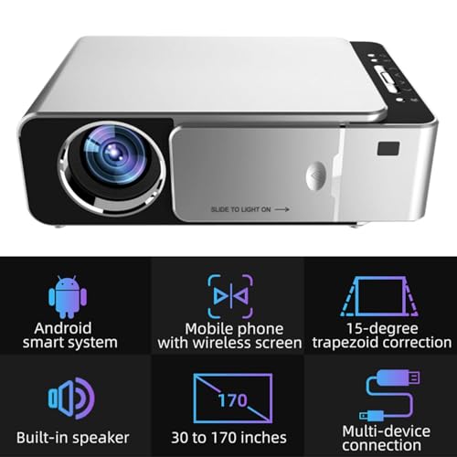 LED Movie Projector, High Definition 4K LCD Display, Same Screen Video Projector with Noise Reduction, Home Theater, Perfect for Movies, TV Series, Photo Sharing, Sports, Easy Setup – Image 6