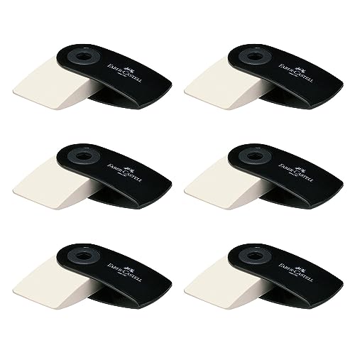 FABER-CASTELL - Radiergummi Sleeve Mini Schwarz 6 Stück