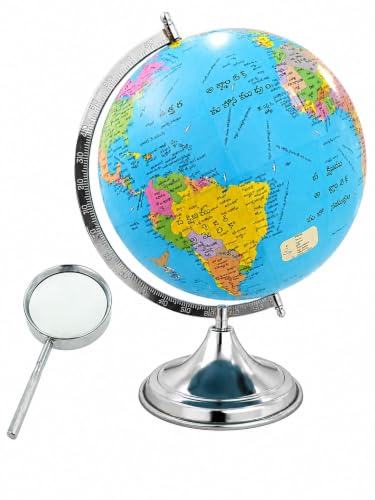 Image of Educational World Globe for stunets and Teachers (12 Inch Dia Telugu Language, 12 Inch Dia)
