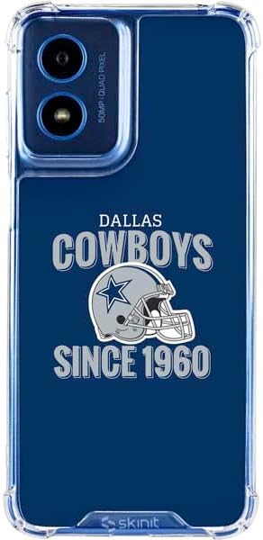 Skinit Clear Phone Case Compatible with Moto G Play 4G - Officially Licensed NFL Dallas Cowboys Helmet Design