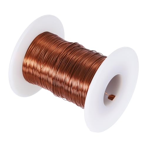 sourcing map 0.33mm Magnet Wire 394ft(120m) Enameled Copper Wire Enameled Magnet Winding Wire Coil 100g 130℃ for Transformers Inductors