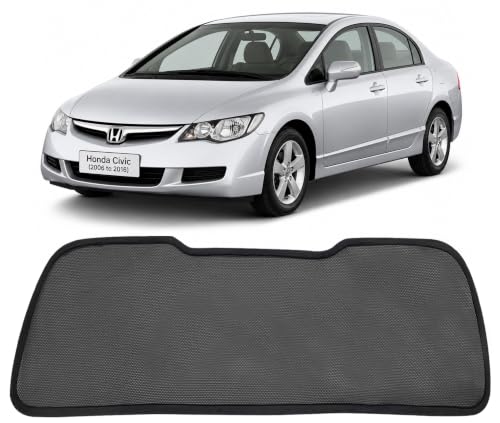 Image of Autofact Dicky Curtain for Civic 2006-2016 | Custom Fit Rear Windshield Sunshade | UV & Heat Protection | Foldable Mesh | Privacy & Cooling Car Accessory