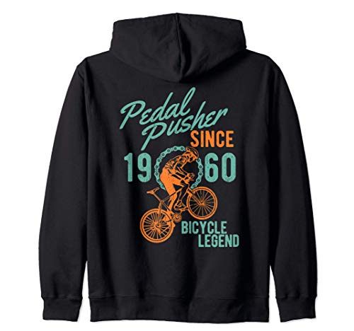 1960 60th Birthday Gift Mountain Bike Biking Bicycle Cyclist Sudadera con Capucha