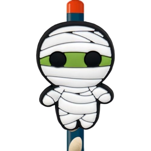 WZZHHJ ハロウィン 漫画 ペンキャップ - かわいいカボチャ/ゴーストの形 ・ 3cm 伸縮自在スタイル ・ 丈夫で環境に優しい素材 - パーティーギフト、学校の教室、オフィスの文房具に最適 (109)