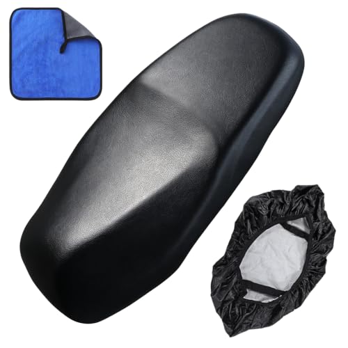 deegbbyi Funda para Asiento de Moto Universal, 85 x 65cm Piel Elástica