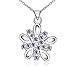Produktbild Good dress Zircon Classic Kupfer Kabel Kette Anhänger Halskette Mode Silber Ornament, lila